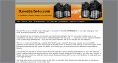 Desktop Screenshot of ozwebsite4u.com